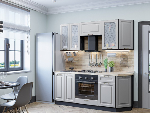 Кухонный гарнитур Ницца-01  190х60х214/Графит фото в интернет-магазине BestWood