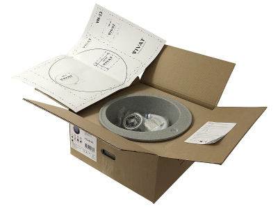 Мойка врезная 1Ч 47х37,5х18 /Матовый белый фото в интернет-магазине BestWood