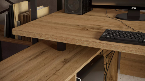 Стол письменный 150х120х76 /Дуб вотан фото в интернет-магазине BestWood