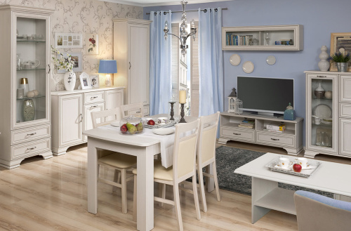 Тумба 3D1S 139х37х90,1/Вудлайн кремовый фото в интернет-магазине BestWood