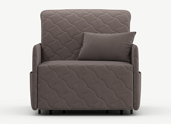 Кресло-кровать,Коричнево-бежевый Велюр