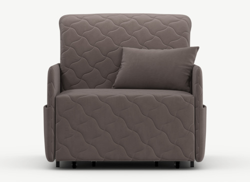 Кресло-кровать,Коричнево-бежевый Велюр фото в интернет-магазине BestWood