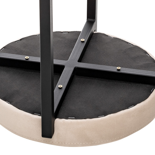 Табурет Авис 37х37х51 Чёрный/Молочный фото в интернет-магазине BestWood