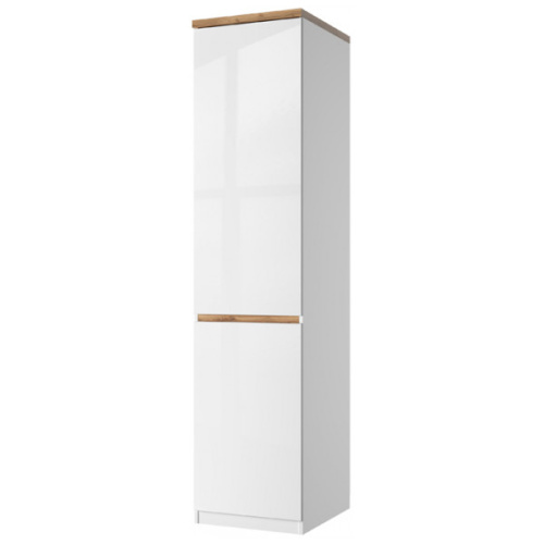 Шкаф 1DG 50,2х58,1х215 Белый/Дуб вотан фото в интернет-магазине BestWood