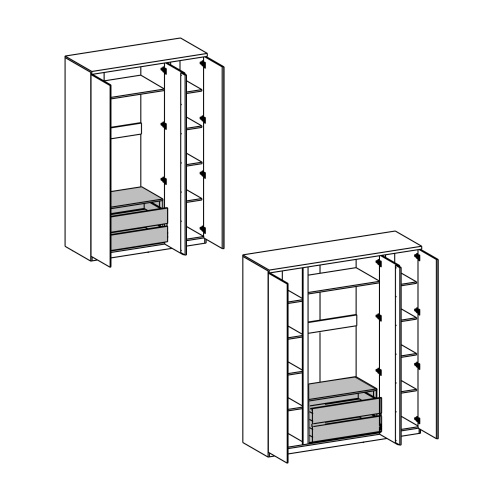 Комплект ящиков 2S 86,6х47х42,6 /Персидский жемчуг фото в интернет-магазине BestWood