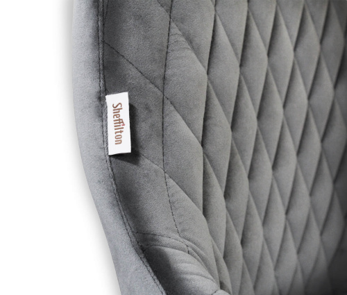 Стул полубарный 58х61х105,5/Угольно-Серый/Черный Муар фото в интернет-магазине BestWood