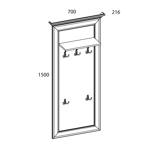Вешалка 70х21,6х150/Вудлайн кремовый фото в интернет-магазине BestWood