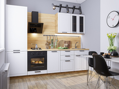 Кухонный гарнитур Глетчер-04  270х60х214/Айленд Силк фото в интернет-магазине BestWood