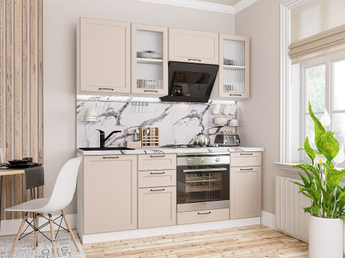 Кухонный гарнитур Барселона-02  190х60х214/Кашемир фото в интернет-магазине BestWood