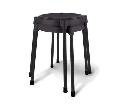 Табурет 36х36х44/Черный/Черный фото в интернет-магазине BestWood