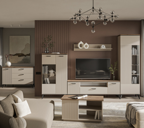 Тумба 1D3S 130,6х39,4х88,4 Персидский жемчуг/Амарок фото в интернет-магазине BestWood