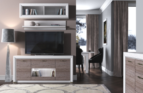 Шкаф 3D2S Z 136х60х217 Вудлайн кремовый/Дуб анкора фото в интернет-магазине BestWood