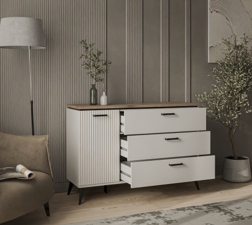 Тумба 1D3S 130,6х39,4х88,4 Персидский жемчуг/Амарок фото в интернет-магазине BestWood