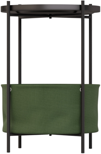 Стол журнальный Хаки,черный муар,37х37х52см. фото в интернет-магазине BestWood