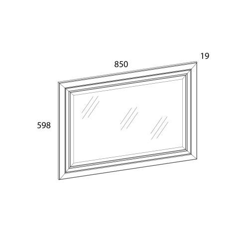 Зеркало навесное 85х1,9х59,8/Серый фото в интернет-магазине BestWood
