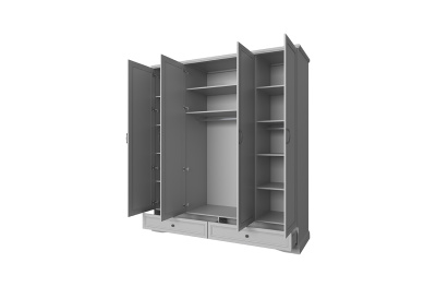 Шкаф 4DG2S Z 205,2х63,2х231,4/Серый фото в интернет-магазине BestWood