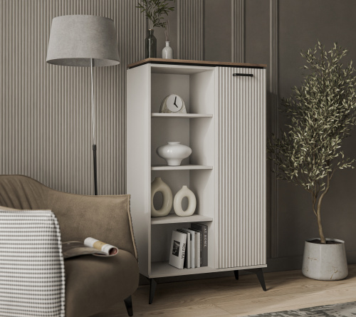 Шкаф открытый 1DP 81,4х39,4х146,2 Персидский жемчуг/Амарок фото в интернет-магазине BestWood