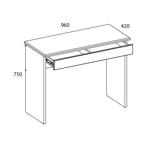 Стол 1S 96х42х75/Вудлайн кремовый фото в интернет-магазине BestWood