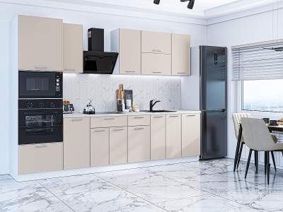 Кухонный гарнитур Квадро-01 300х60х214/Кашемир фото в интернет-магазине BestWood