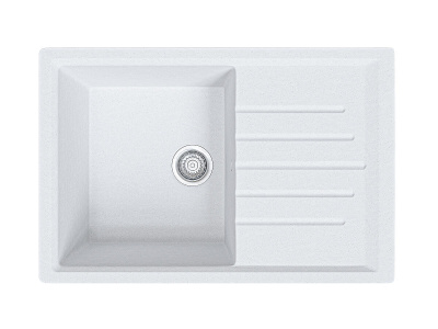 Мойка врезная 1Ч1К 75х49,5х19 /Матовый белый фото в интернет-магазине BestWood