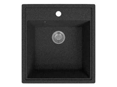 Мойка врезная 1Ч 46,5х50,5х18 /Матовый черный фото в интернет-магазине BestWood
