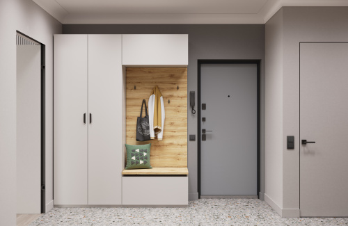 Тумба для обуви 1D 87,6х41х48,4 Персидский жемчуг/Дуб Наварра фото в интернет-магазине BestWood