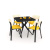 Обеденная группа 83х83х75 Черный/Бежевый/Желтый фото в интернет-магазине BestWood