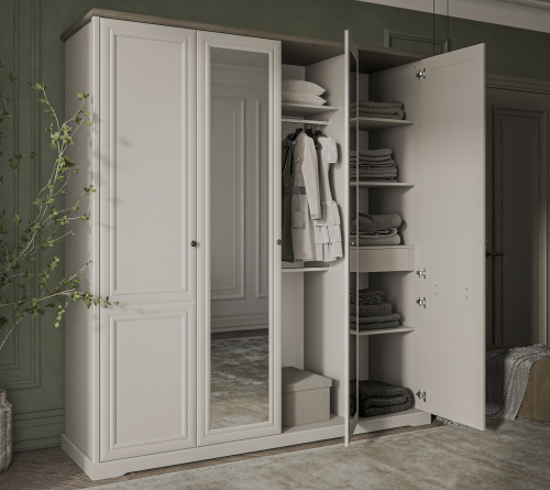 Шкаф 4DG Z 215,4х60,9х230,5 Персидский жемчуг/Каньон фото в интернет-магазине BestWood