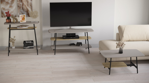 Тумба под ТВ 120х45х60/Капучино/Дуб Сонома фото в интернет-магазине BestWood