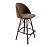 Стул барный 49х50х112/Кофейный Ликер/Темный Орех/Черный