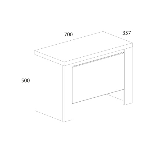 Тумба для обуви 1D 70х35,7х50 Белый/Дуб вотан фото в интернет-магазине BestWood