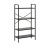 Стеллаж Стилвуд широкий, 4 полки,Чёрный,59х23,5х111см. фото в интернет-магазине BestWood