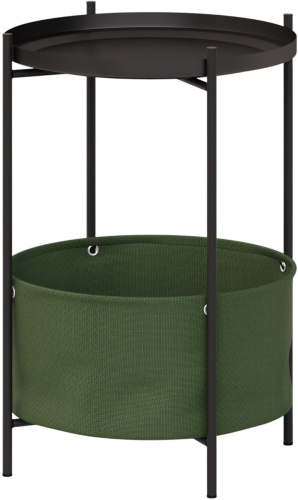 Стол журнальный Хаки,черный муар,37х37х52см. фото в интернет-магазине BestWood