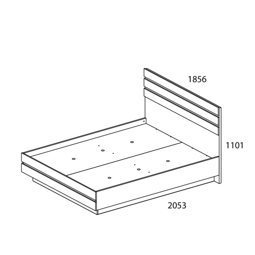 Кровать 180 без ПМ 185,6х205,3х110,1 Персидкий жемчуг/Мадура фото в интернет-магазине BestWood