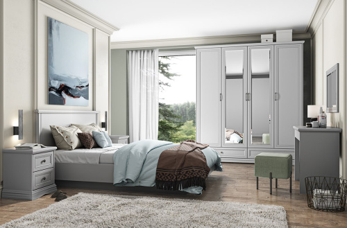 Кровать 160 с ПМ 168х206,1х100,7/Серый фото в интернет-магазине BestWood