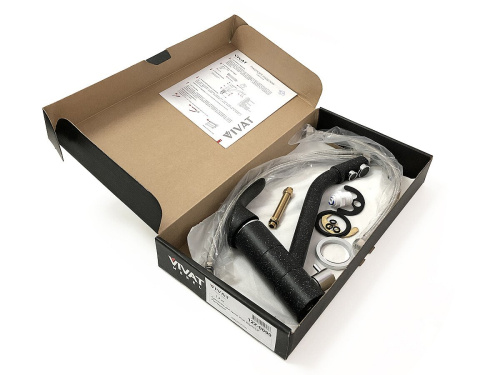 Смеситель для кухни 205/235 2Р /Матовый Черный фото в интернет-магазине BestWood