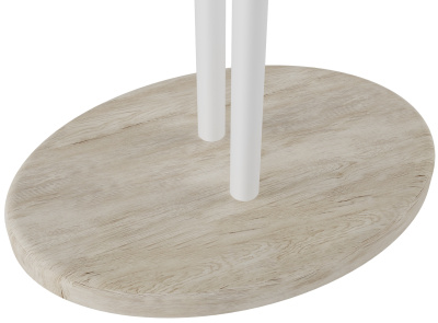 Вешалка костюмная 50х28х105/Дуб Беленый/Белый фото в интернет-магазине BestWood