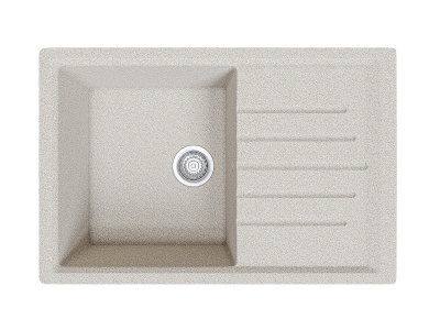 Мойка врезная 1Ч1К 75х49,5х19 /Матовый бежевый фото в интернет-магазине BestWood