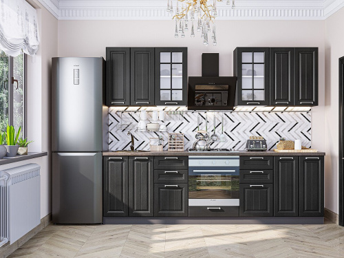 Кухонный гарнитур Прага-01 260х60х214/Венге премиум фото в интернет-магазине BestWood