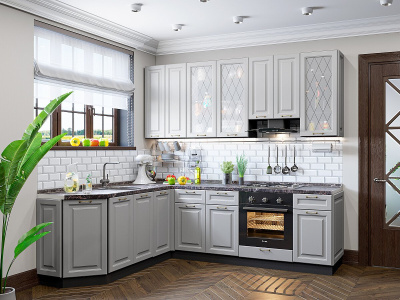 Кухонный гарнитур Ницца-03  189/240х60х234/Графит фото в интернет-магазине BestWood