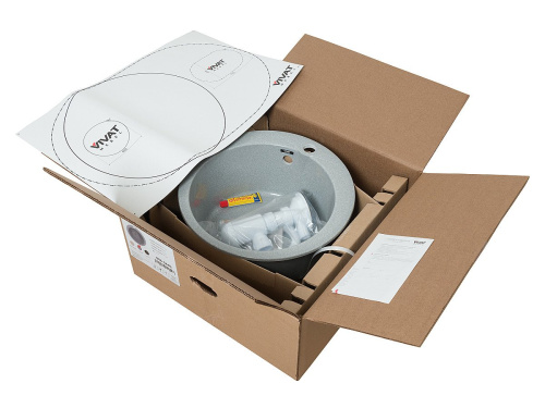 Мойка врезная 1Ч 47х37х18,5 /Серый фото в интернет-магазине BestWood