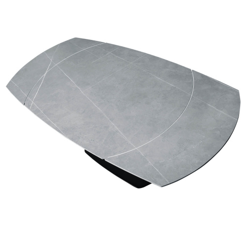 Стол обеденный 120(180)х90х76/Серый Светлый/Черный фото в интернет-магазине BestWood