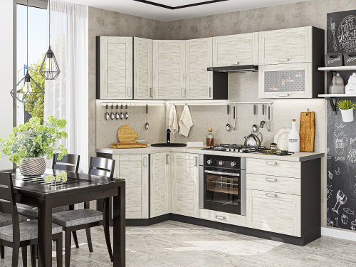 Кухонный гарнтитур Лофт-03  120/220х60х214/Nordic Oak фото в интернет-магазине BestWood