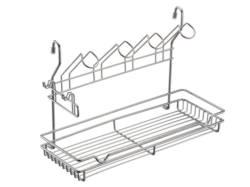 Полка одноярусная с подставкой для 4-х кружек /Хром фото в интернет-магазине BestWood