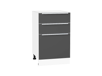 Кухонный гарнитур Фьюжн-01  230х60х234/Stormy Silk/Silky White фото в интернет-магазине BestWood