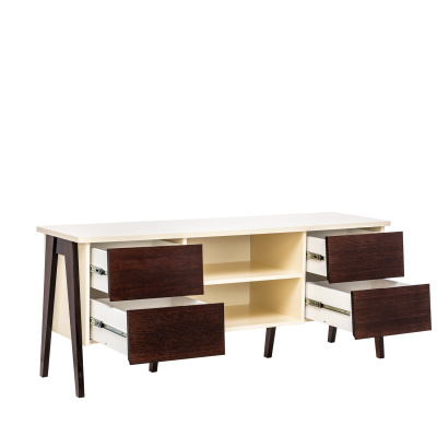 ТВ-тумба 150х45х62,1 Дуб шампань/Орех фото в интернет-магазине BestWood