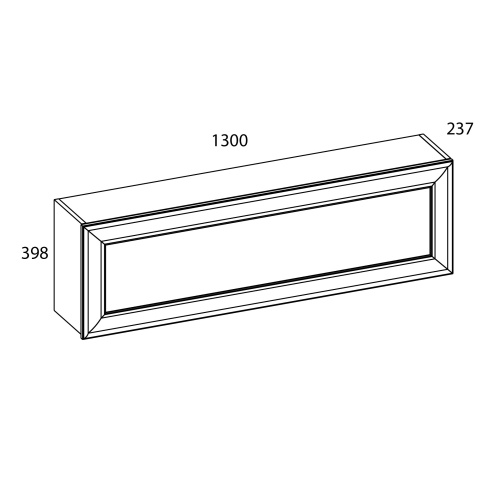 Полка навесная 1D 130х23,7х39,8/Вудлайн кремовый фото в интернет-магазине BestWood