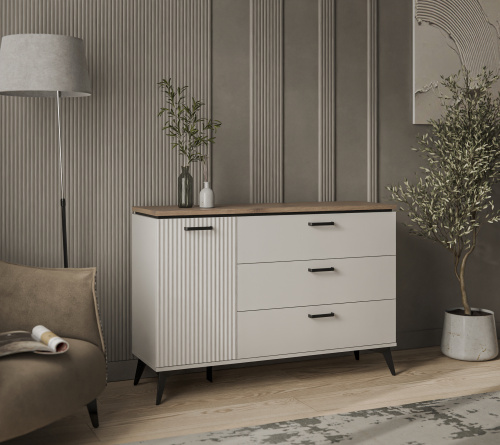 Тумба 1D3S 130,6х39,4х88,4 Персидский жемчуг/Амарок фото в интернет-магазине BestWood