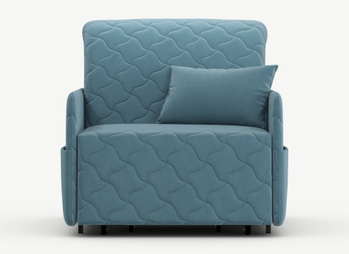 Кресло-кровать,Голубой Велюр фото в интернет-магазине BestWood
