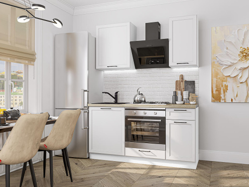 Кухонный гарнитур Барселона-06  160х60х214/Белый фото в интернет-магазине BestWood